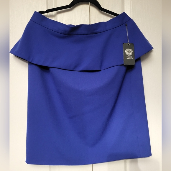 BNWT Vince Camuto. Blue Peplum pencil skirt size 14 - Picture 4 of 8